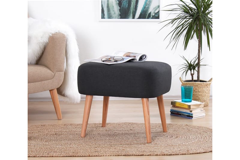 Brokville Sittpuff 50 cm Mörkgrå - Möbler - Vardagsrum - Stolar & sittmöbler - Sittpuff