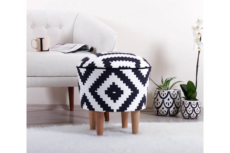 Brooktown Sittpuff 42 cm Svart - Möbler - Vardagsrum - Stolar & sittmöbler - Sittpuff