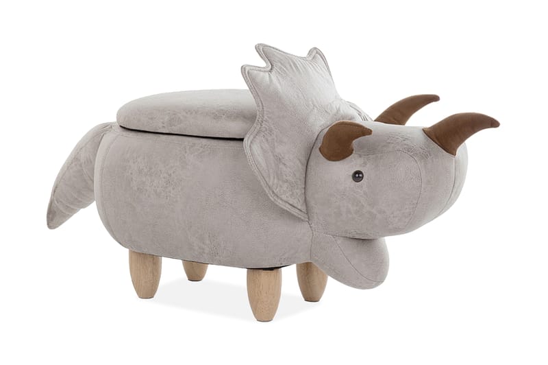 BURIANEK Sittpuff med Förvaring Grå - Möbler - Vardagsrum - Stolar & sittmöbler - Sittpuff