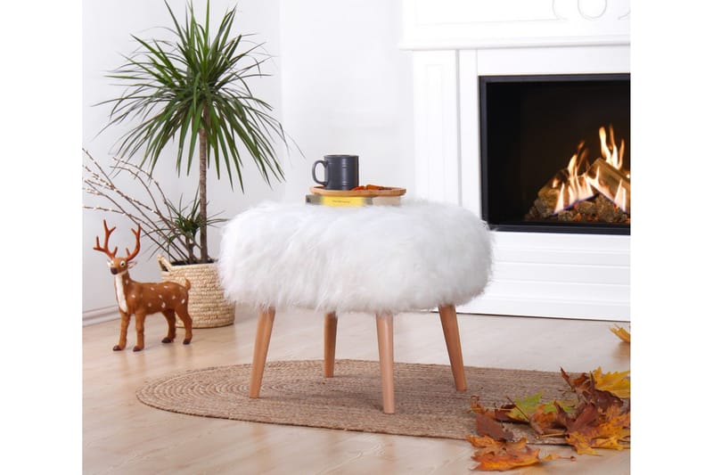 Burlston Sittpuff 50 cm Vit - Möbler - Vardagsrum - Stolar & sittmöbler - Sittpuff