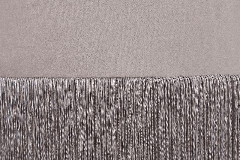 CATHLYN Sittpuff med Fransar Sammet Beige - Möbler - Vardagsrum - Stolar & sittmöbler - Sittpuff