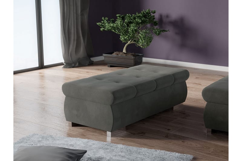 Cerys Sittpuff Grå - Möbler - Vardagsrum - Stolar & sittmöbler - Sittpuff