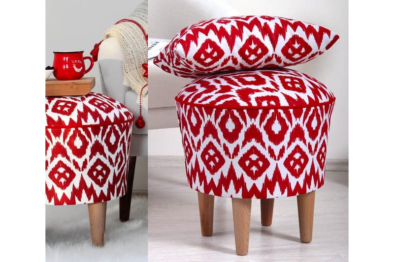 Charlottetown Sittpuff 42 cm - Röd - Möbler - Vardagsrum - Stolar & sittmöbler - Sittpuff