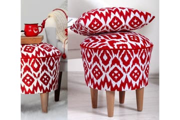 Charlottetown Sittpuff 42 cm - Röd - Möbler - Vardagsrum - Stolar & sittmöbler - Sittpuff