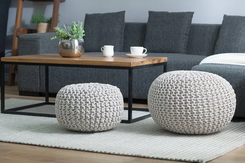 Conrad Sittpuff 40 cm - Grå - Möbler - Vardagsrum - Stolar & sittmöbler - Sittpuff