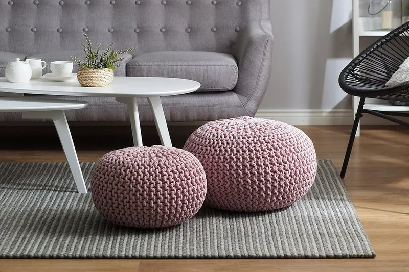 Conrad Sittpuff 40 cm - Rosa - Möbler - Vardagsrum - Stolar & sittmöbler - Sittpuff