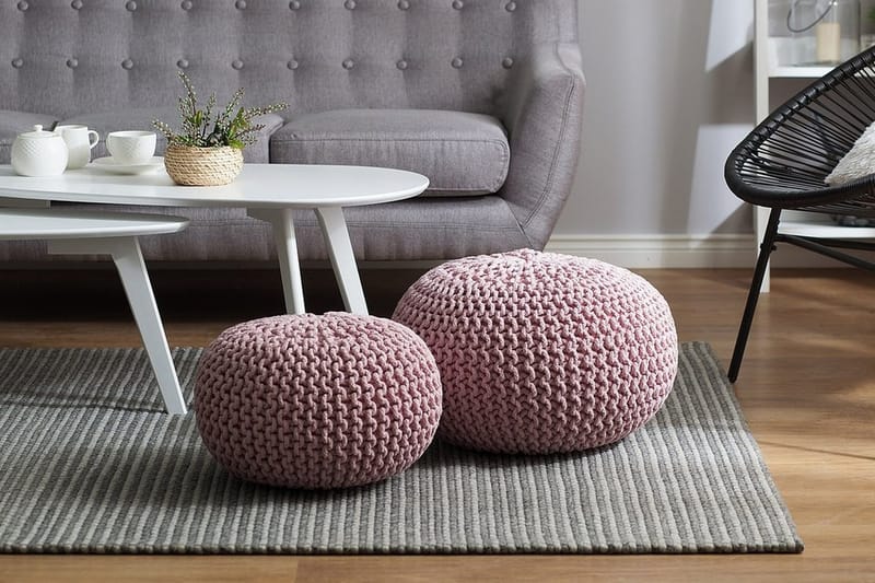 Conrad Sittpuff 40 cm - Rosa - Möbler - Vardagsrum - Stolar & sittmöbler - Sittpuff