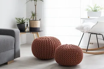 Conrad Sittpuff 50 cm - Brun - Möbler - Vardagsrum - Stolar & sittmöbler - Sittpuff