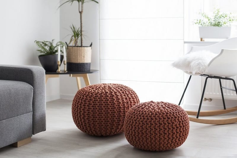 Conrad Sittpuff 50 cm - Brun - Möbler - Vardagsrum - Stolar & sittmöbler - Sittpuff