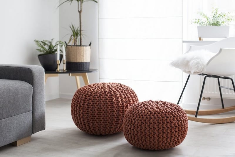 Conrad Sittpuff 50 cm - Brun - Möbler - Vardagsrum - Stolar & sittmöbler - Sittpuff