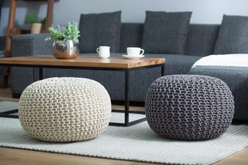 Conrad Sittpuff 50 cm - Grå - Möbler - Vardagsrum - Stolar & sittmöbler - Sittpuff