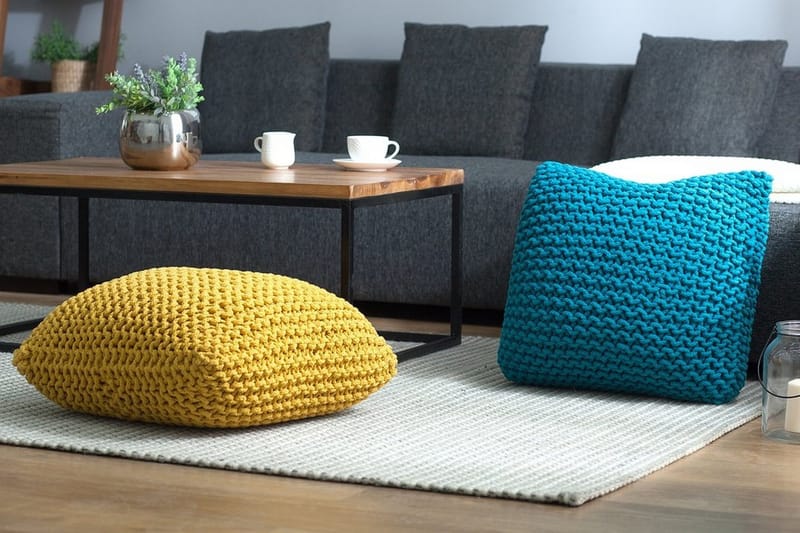 Conrad Sittpuff 50 cm - Gul - Möbler - Vardagsrum - Stolar & sittmöbler - Sittpuff