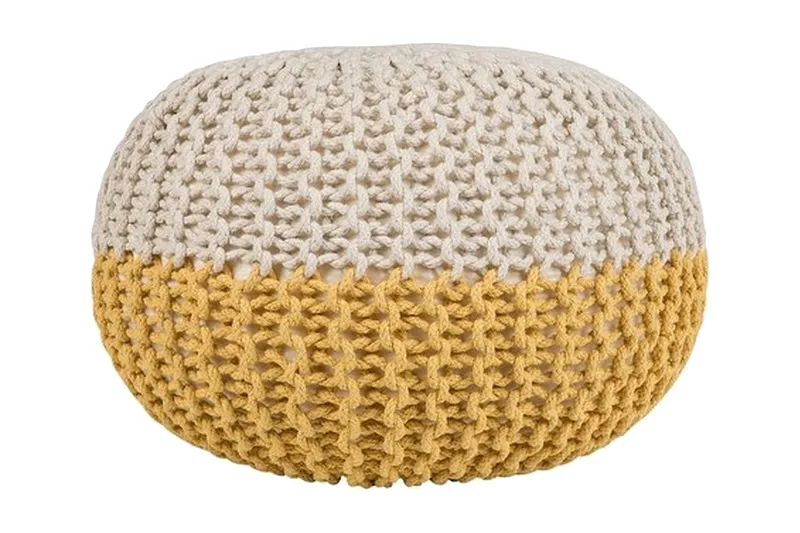 Conrad Sittpuff 50 cm - Gul - Möbler - Vardagsrum - Stolar & sittmöbler - Sittpuff