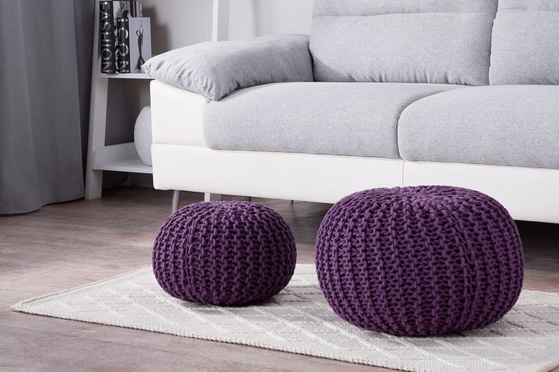 Conrad Sittpuff 50 cm - Lila - Möbler - Vardagsrum - Stolar & sittmöbler - Sittpuff