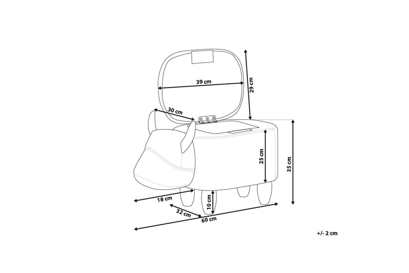 Cow Sittpuff 60 cm - Brun - Möbler - Vardagsrum - Stolar & sittmöbler - Sittpuff