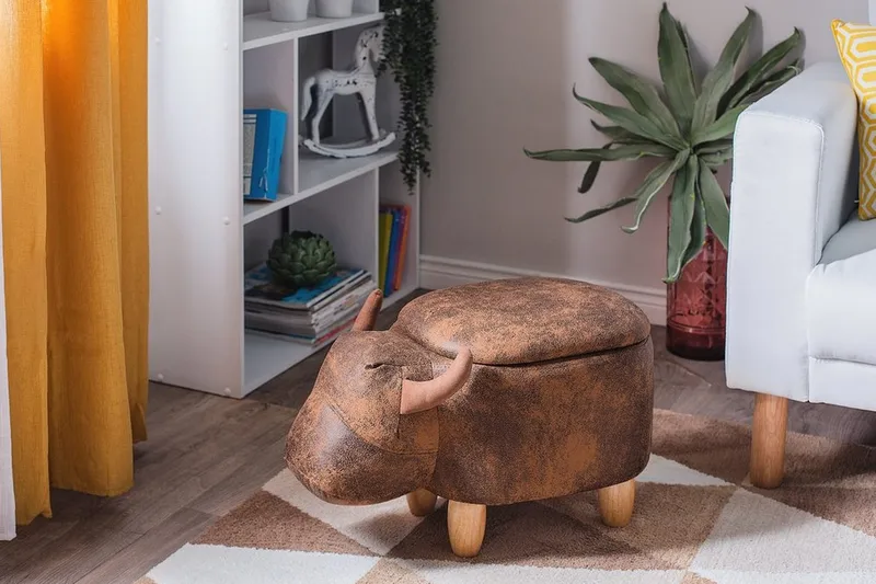 Cow Sittpuff 60 cm - Brun - Möbler - Vardagsrum - Stolar & sittmöbler - Sittpuff