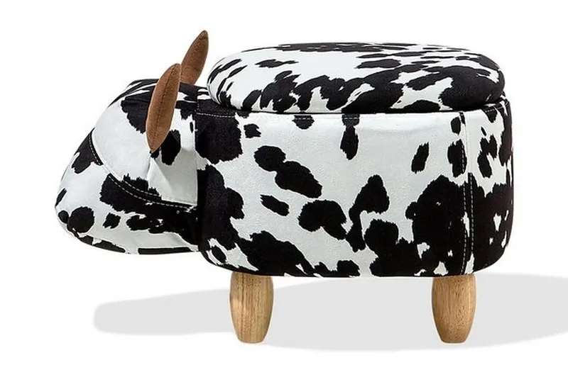 Cow Sittpuff 60 cm - Svart - Möbler - Vardagsrum - Stolar & sittmöbler - Sittpuff