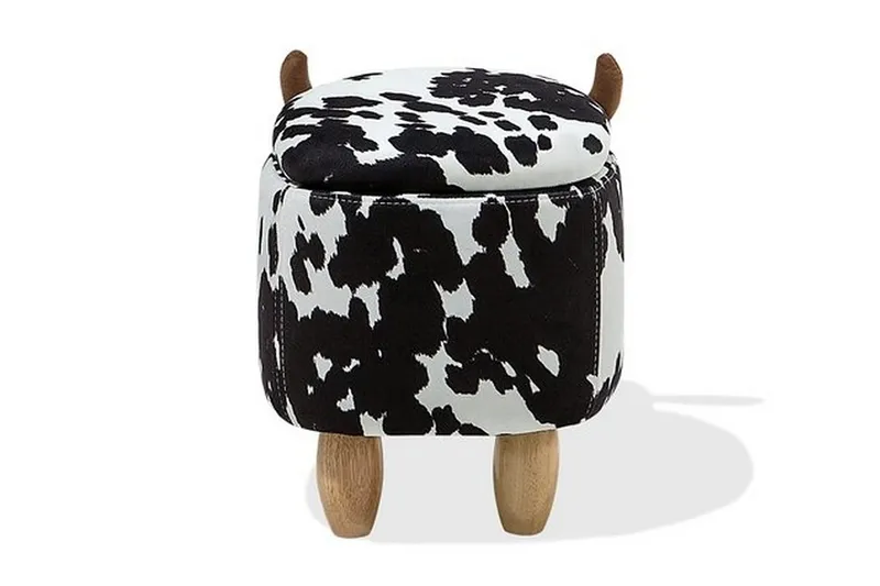 Cow Sittpuff 60 cm - Svart - Möbler - Vardagsrum - Stolar & sittmöbler - Sittpuff