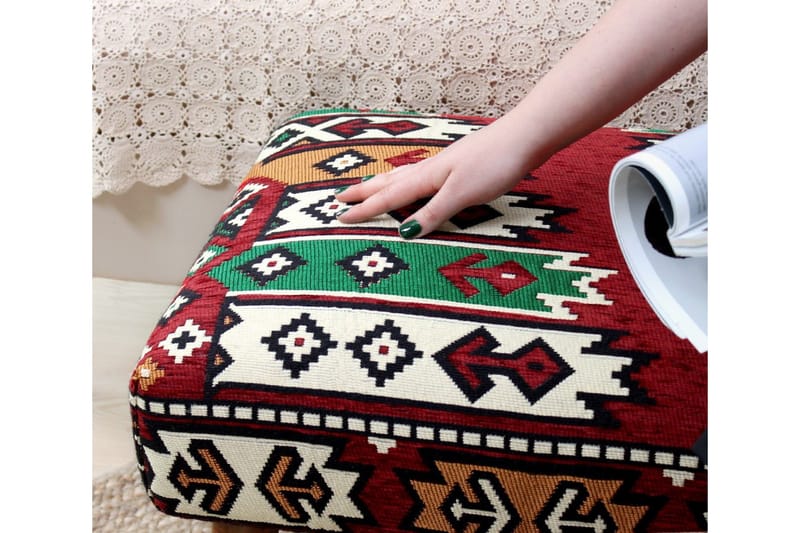 Crossett Sittpuff 91 cm - Röd/Grön - Möbler - Vardagsrum - Stolar & sittmöbler - Sittpuff