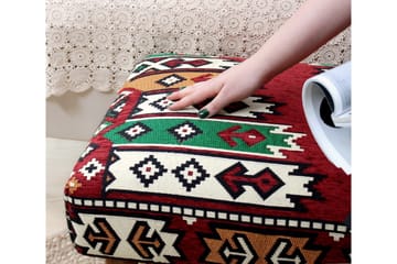 Crossett Sittpuff 91 cm - Röd/Grön - Möbler - Vardagsrum - Stolar & sittmöbler - Sittpuff