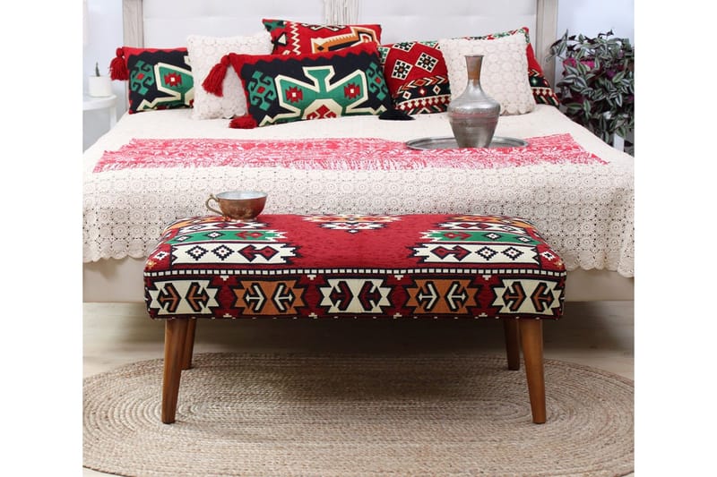 Crossett Sittpuff 91 cm - Röd/Grön - Möbler - Vardagsrum - Stolar & sittmöbler - Sittpuff