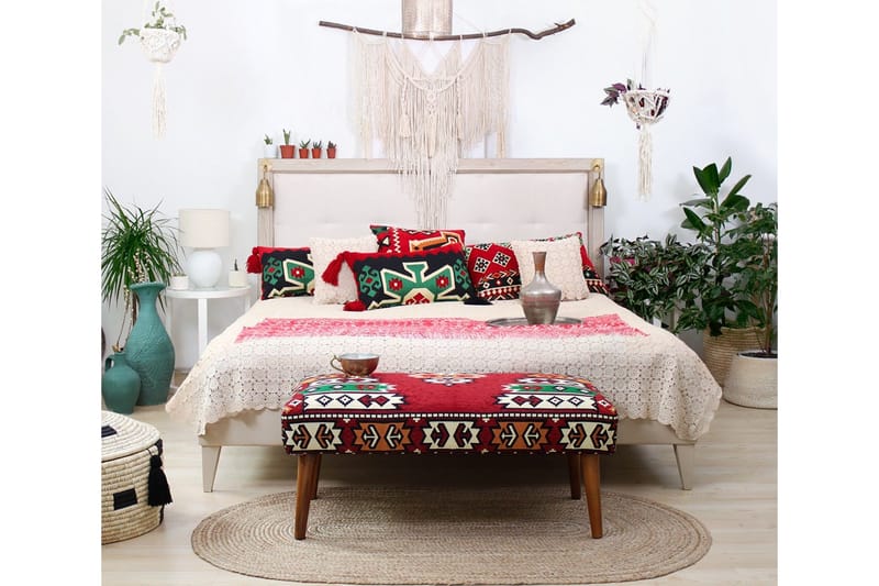 Crossett Sittpuff 91 cm - Röd/Grön - Möbler - Vardagsrum - Stolar & sittmöbler - Sittpuff