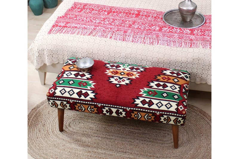 Crossett Sittpuff 91 cm - Röd/Grön - Möbler - Vardagsrum - Stolar & sittmöbler - Sittpuff