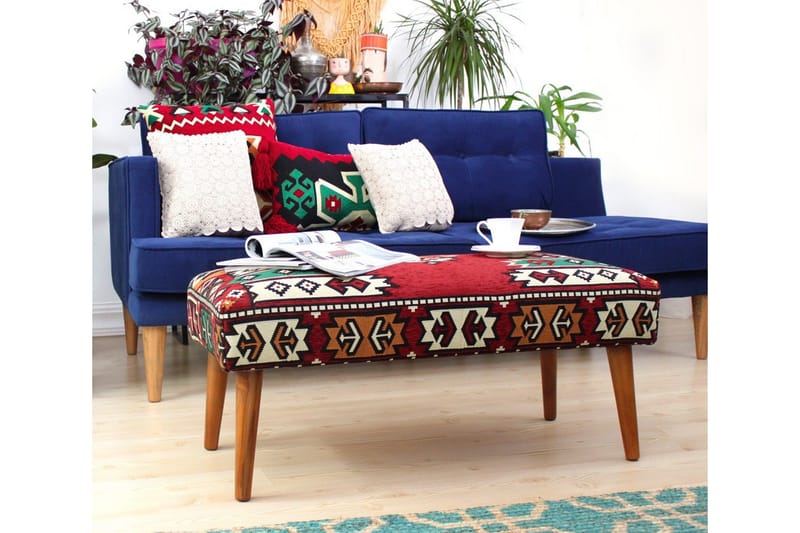 Crossett Sittpuff 91 cm - Röd/Grön - Möbler - Vardagsrum - Stolar & sittmöbler - Sittpuff