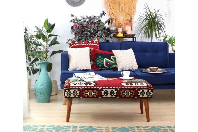 Crossett Sittpuff 91 cm - Röd/Grön - Möbler - Vardagsrum - Stolar & sittmöbler - Sittpuff