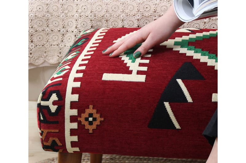 Crossett Sittpuff 91 cm - Röd/Vit - M öbler - Vardagsrum - Stolar & sittmöbler - Sittpuff