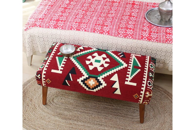 Crossett Sittpuff 91 cm - Röd/Vit - Möbler - Vardagsrum - Stolar & sittmöbler - Sittpuff