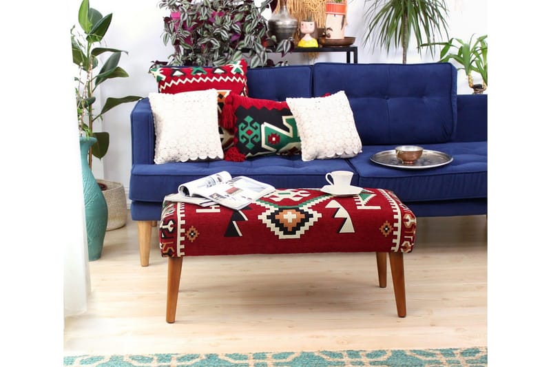 Crossett Sittpuff 91 cm - Röd/Vit - Möbler - Vardagsrum - Stolar & sittmöbler - Sittpuff
