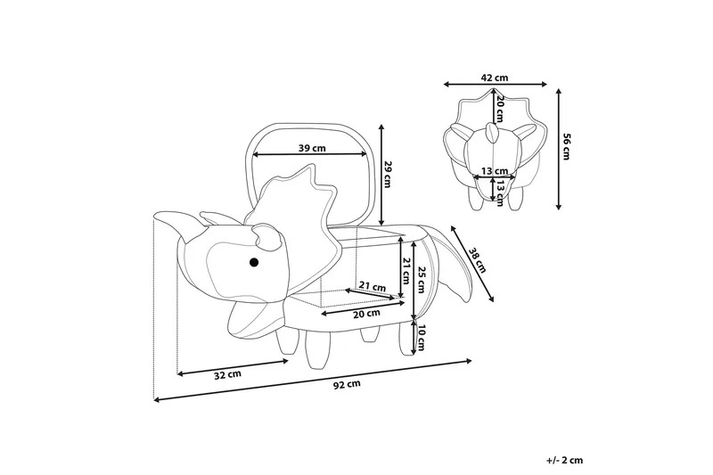 Daesia Sittpuff med Förvaring - Grön - Möbler - Vardagsrum - Stolar & sittmöbler - Sittpuff