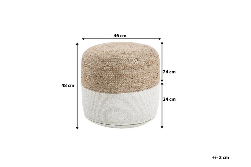 Dalama Sittpuff 46 cm - Beige - Möbler - Vardagsrum - Stolar & sittmöbler - Sittpuff