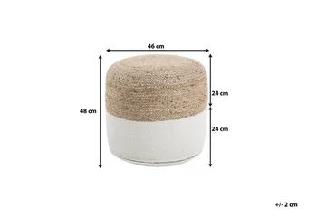Dalama Sittpuff 46 cm - Beige - Möbler - Vardagsrum - Stolar & sittmöbler - Sittpuff
