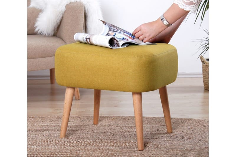 Demopolis Sittpuff 50 cm - Gul - Möbler - Vardagsrum - Stolar & sittmöbler - Sittpuff