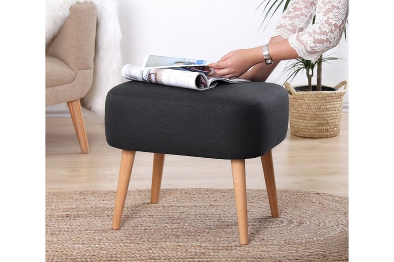 Demopolis Sittpuff 50 cm - Mörkgrå - Möbler - Vardagsrum - Stolar & sittmöbler - Sittpuff