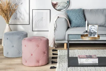 Devose Sittpuff - Rosa - Möbler - Vardagsrum - Stolar & sittmöbler - Sittpuff