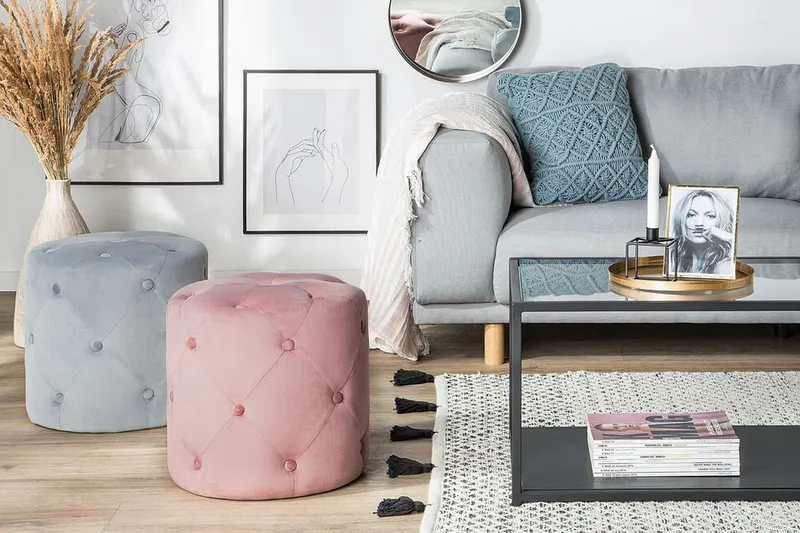 Devose Sittpuff - Rosa - Möbler - Vardagsrum - Stolar & sittmöbler - Sittpuff