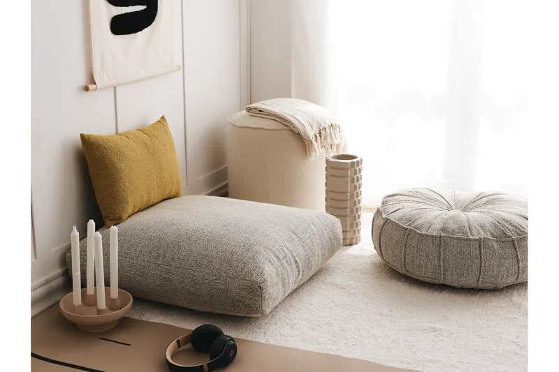Dokuma Sittpuff 70 cm - Ljusgrå - Möbler - Vardagsrum - Stolar & sittmöbler - Sittpuff
