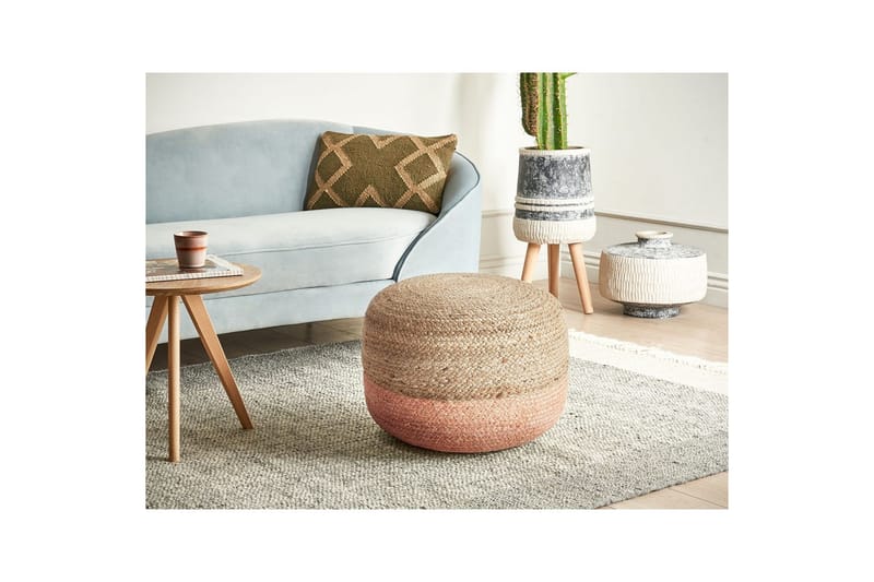 Sittpuff Duki Natur/Beige/Rosa - Natur/Beige/Rosa - Möbler - Vardagsrum - Stolar & sittmöbler - Sittpuff