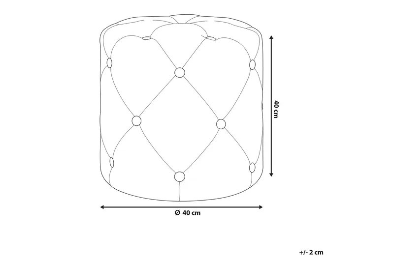 Emmerlyn Sittpuff Sammet - Blå - Möbler - Vardagsrum - Stolar & sittmöbler - Sittpuff