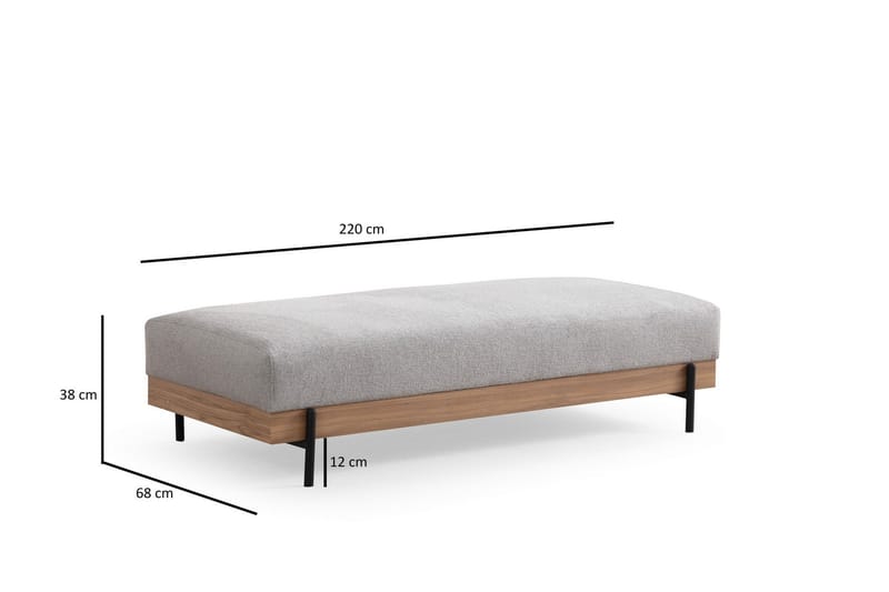 Eti Sittpuff 68 cm - Grå - Möbler - Vardagsrum - Stolar & sittmöbler - Sittpuff