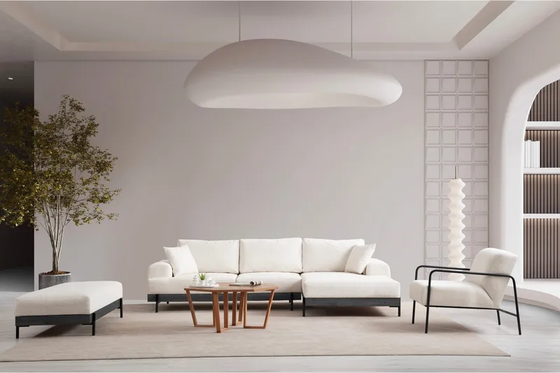 Eti Sittpuff 68 cm - Vit - Möbler - Vardagsrum - Stolar & sittmöbler - Sittpuff