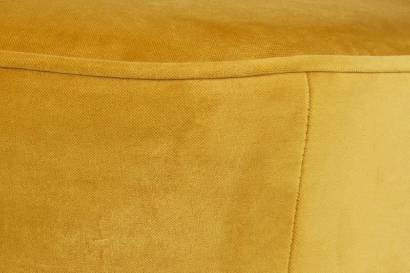 FRAUKE Sittpuff Låg Rund Ockra - Möbler - Vardagsrum - Stolar & sittmöbler - Sittpuff
