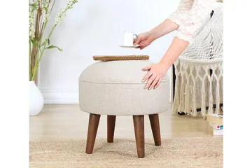 Fredericton Sittpuff 45 cm - Beige - Möbler - Vardagsrum - Stolar & sittmöbler - Sittpuff