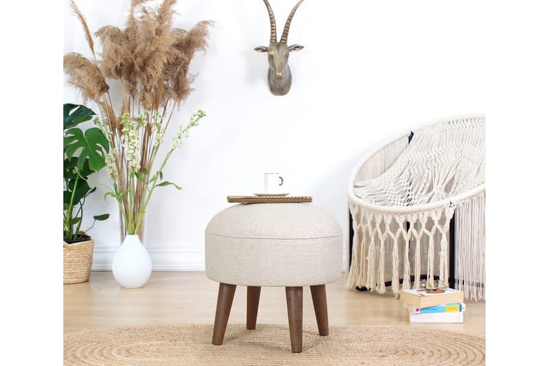 Fredericton Sittpuff 45 cm - Beige - Möbler - Vardagsrum - Stolar & sittmöbler - Sittpuff