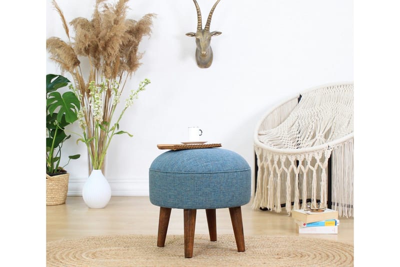 Fredericton Sittpuff 45 cm - Blå - Möbler - Vardagsrum - Stolar & sittmöbler - Sittpuff