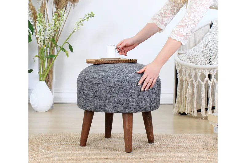 Fredericton Sittpuff 45 cm, Grå