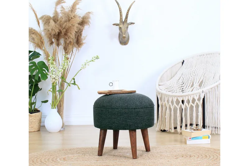 Fredericton Sittpuff 45 cm - Grön - Möbler - Vardagsrum - Stolar & sittmöbler - Sittpuff